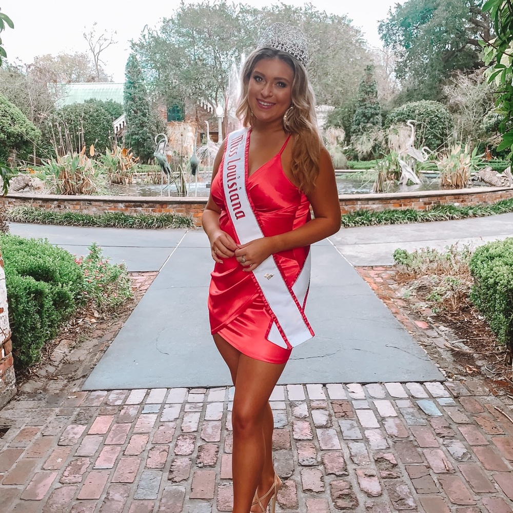 Satin Red Cocktail Dress